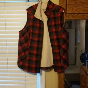 Winter plaid vest